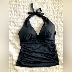 La Blanca Black Tankini Top size 12